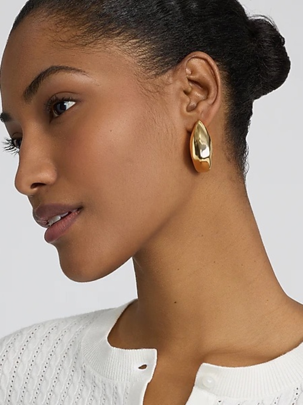 Express Gold Sculpted Drop Earrings